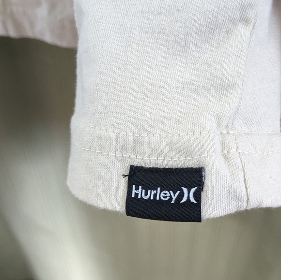 HURLEY® Pipelined Pullover Hoodie, color is bone, cotton, size Large - Picture 5 of 5